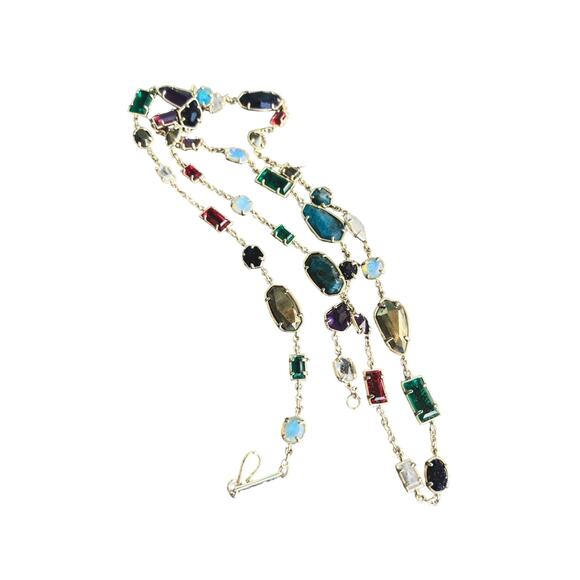 Kendra Scott Long Joann Necklace, $89 Retail 34 inch multi colors and shapes - Picture 4 of 6